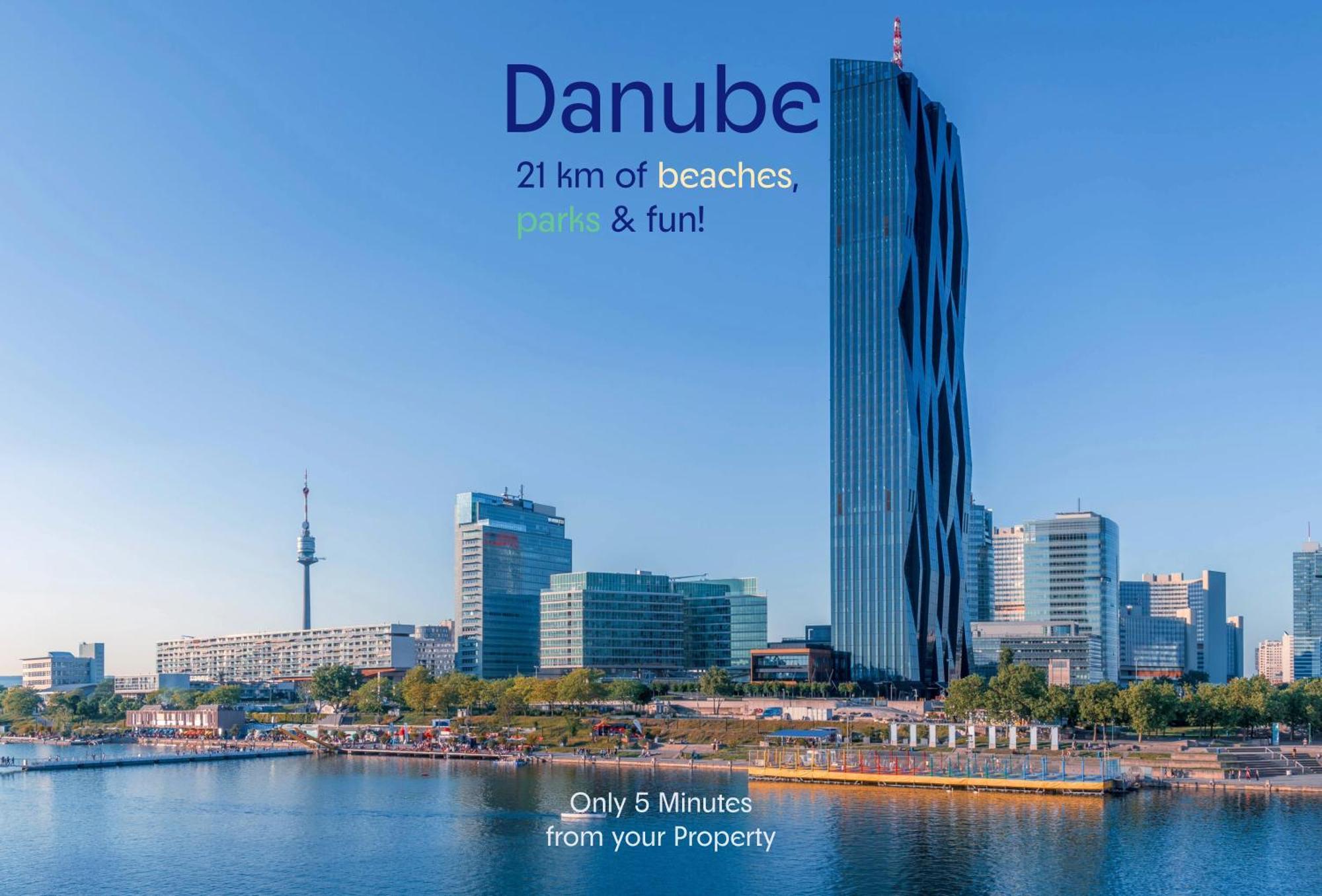 Joyful 2Br Apt. @ Millenium Tower And The Danube ウィーン エクステリア 写真
